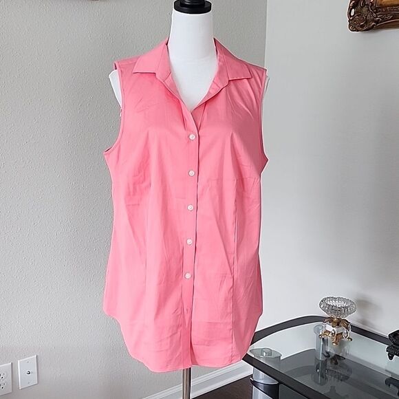 Charter Club Womens Tailored Fit Button Up Shirt - Picture 1 of 12